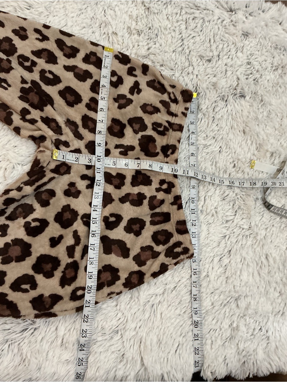Joyspun Leopard Print Plush Fleece Pajama Lounge Set Size Small (4-6) Cozy Soft - Picture 11 of 14